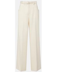 Gabriela Hearst - Norman Belted Silk And Wool Wide-Leg Pants - Lyst