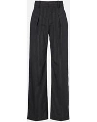 Isabel Marant - Pinstriped Wool-Blend Straight Pants - Lyst