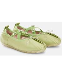 Simone Rocha - Grip Embellished Satin Ballet Flats - Lyst
