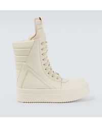 Rick Owens - Megageobaskets Leather Sneakers - Lyst