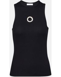 Rabanne - Embellished Cotton-Blend Tank Top - Lyst