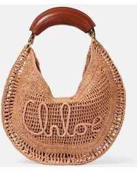 Chloé - Summer Banana Raffia-Effect Shoulder Bag - Lyst