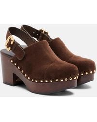 Chloé - Jeannette Suede Clogs - Lyst