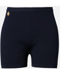 Saint Laurent - Ribbed-Knit Biker Shorts - Lyst