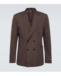 Dolce & Gabbana - Cotton And Silk Poplin Blazer - Lyst