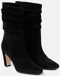 Manolo Blahnik - Stiefel Calasso 90 Aus Veloursleder - Lyst