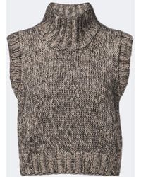 KHAITE - Cashmere, Mohair, And Silk Turtleneck Vest - Lyst