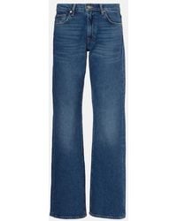 7 For All Mankind - Tess High-Rise Straight Jeans - Lyst