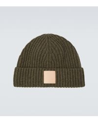 Loewe - Logo Ribbed-Knit Cashmere Beanie - Lyst