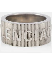 Balenciaga - Ring mit Logo-Prägung - Lyst