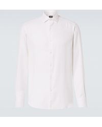 ZEGNA - Cashco Cotton And Cashmere Shirt - Lyst