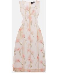 Simone Rocha - Midikleid Sculpted Carnation Aus Organza - Lyst