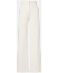 Max Mara - Dentice Cotton-Blend Wide-Leg Pants - Lyst