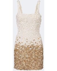 La Fuori - Embellished Floral Silk Minidress - Lyst