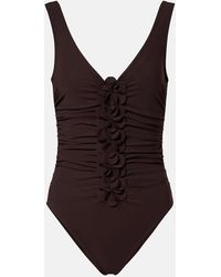 Karla Colletto - Tess Floral-Applique Swimsuit - Lyst