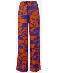 Dries Van Noten - Printed Wide-Leg Pants - Lyst
