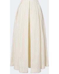 Agua Bendita - Delta Broderie Anglaise Cotton Maxi Skirt - Lyst