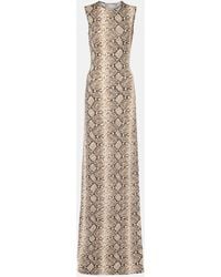 Marine Serre - All Over Moon Snake-Print Maxi Dress - Lyst