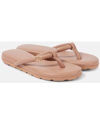 Gianvito Rossi - Juno Leather Thong Sandals - Lyst