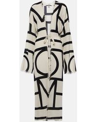 TOTEME - Monogram Cotton Wrap Dress - Lyst