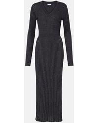 Brunello Cucinelli - Ribbed-Knit Virgin Wool Sweater Dress - Lyst