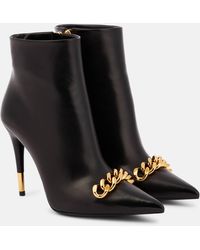 Tom Ford - Chain Leather Ankle Boots - Lyst