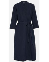 Vince - Cotton-Blend Midi Dress - Lyst