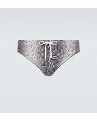 Tom Ford - Snake-Print Swim Briefs - Lyst
