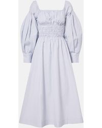 Altuzarra - Josie Striped Cotton Midi Dress - Lyst