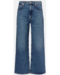 Agolde - Harper Crop Mid-Rise Wide-Leg Jeans - Lyst