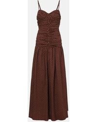 Posse - Vestido Largo Edie Con Lunares - Lyst