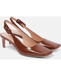 Gianvito Rossi - 55 Patent Leather Slingback Pumps - Lyst
