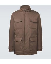 Kiton - Suede-Trimmed Technical Jacket - Lyst