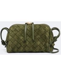 Bottega Veneta - Concert Intrecciato Mini Suede Crossbody Bag - Lyst