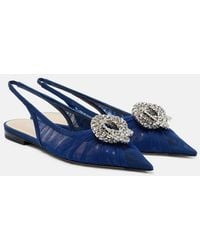 Mach & Mach - Galaxy Embellished Slingback Flats - Lyst