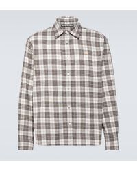 Acne Studios - Checked Cotton Flannel Shirt - Lyst