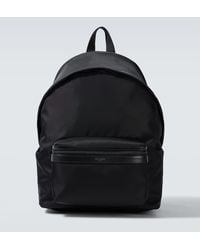 Saint Laurent - Rucksack City Aus Canvas Mit Leder - Lyst