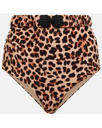 Johanna Ortiz - High-rise Leopard-print Bikini Bottoms - Lyst