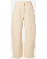 Leset - Chloe Cotton Barrel-Leg Pants - Lyst