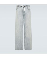 Balenciaga - Mid-rise Cotton Twill Wide-leg Pants - Lyst
