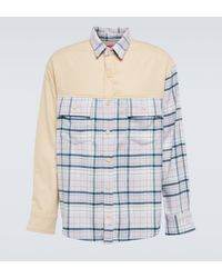 The Elder Statesman - Checked Wool, Silk And Cashmere Shirt - Lyst