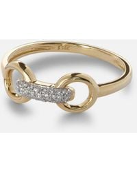 STONE AND STRAND - Bridle 14Kt Ring With Diamonds - Lyst