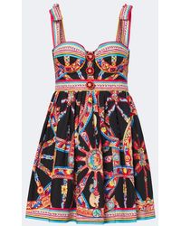 Dolce & Gabbana - Carretto Cotton Minidress - Lyst