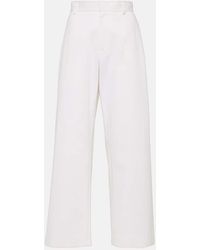 The Row - Perseo Cotton And Silk Wide-leg Pants - Lyst