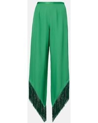 ‎Taller Marmo - Pantaloni A Gamba Larga Oaxaca Con Frange - Lyst