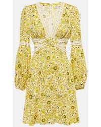 Diane von Furstenberg - Bedrucktes Minikleid Kimmie Aus Twill - Lyst