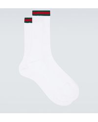 Gucci - Chaussettes Web Stripe En Coton Melange - Lyst