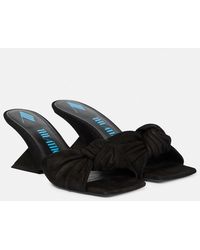 The Attico - Duse Suede Leather Sandals - Lyst