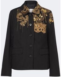 Dries Van Noten - Embellished Cotton Jacket - Lyst