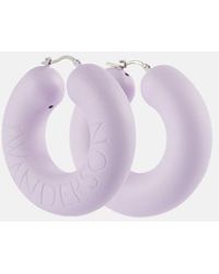 JW Anderson - Logo Hoop Earrings - Lyst